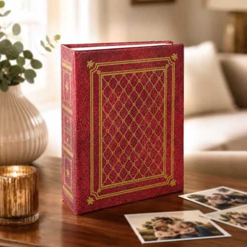 100'lük 13x18 cm Deri Görünümlü Bordo Fotoğraf Albümü
