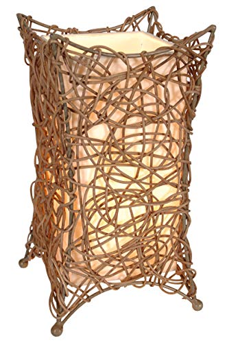 Preisvergleich Produktbild Naeve Leuchten Korbtischleuchte. Rattan. natur 30 x 16 cm. 339727