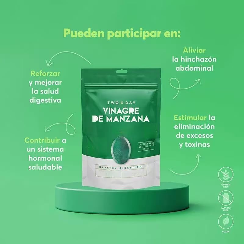 Gomitas de vinagre de sidra de manzana: para el equilibrio digestivo, energía y vitalidad diaria, sin gluten ni azúcar, gomitas de vitaminas orgánicas veganas para la digestión