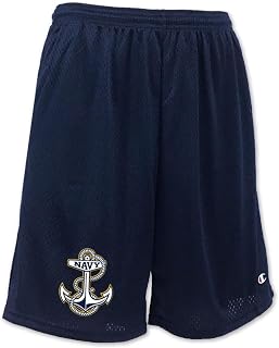 Armed Forces Gear Men's US Navy Anchor Logo Mesh Shorts - Official Licensed US Navy Shorts for Men