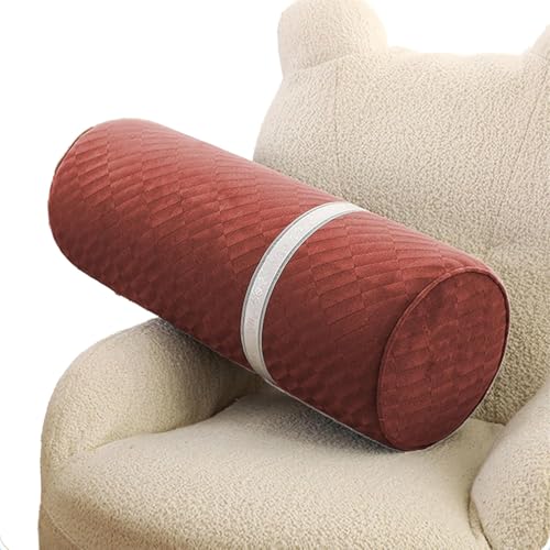 seokor Cojín Cilíndrico 18x50/20x80/20x100cm Almohada Cervical Rodillas Cojín Cervical Coche Cojin Rulo Reposacabezas Extraíble Lumbar Almohada Cilíndrica para Silla, Sofa, Cama(G,18x50cm/7x19in)