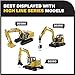 Diecast Masters CAT Caterpillar 301.7 CR Next Generation Mini Hydraulic Excavator with Work Tools and Operator High Line Series 1/50 Model 85597
