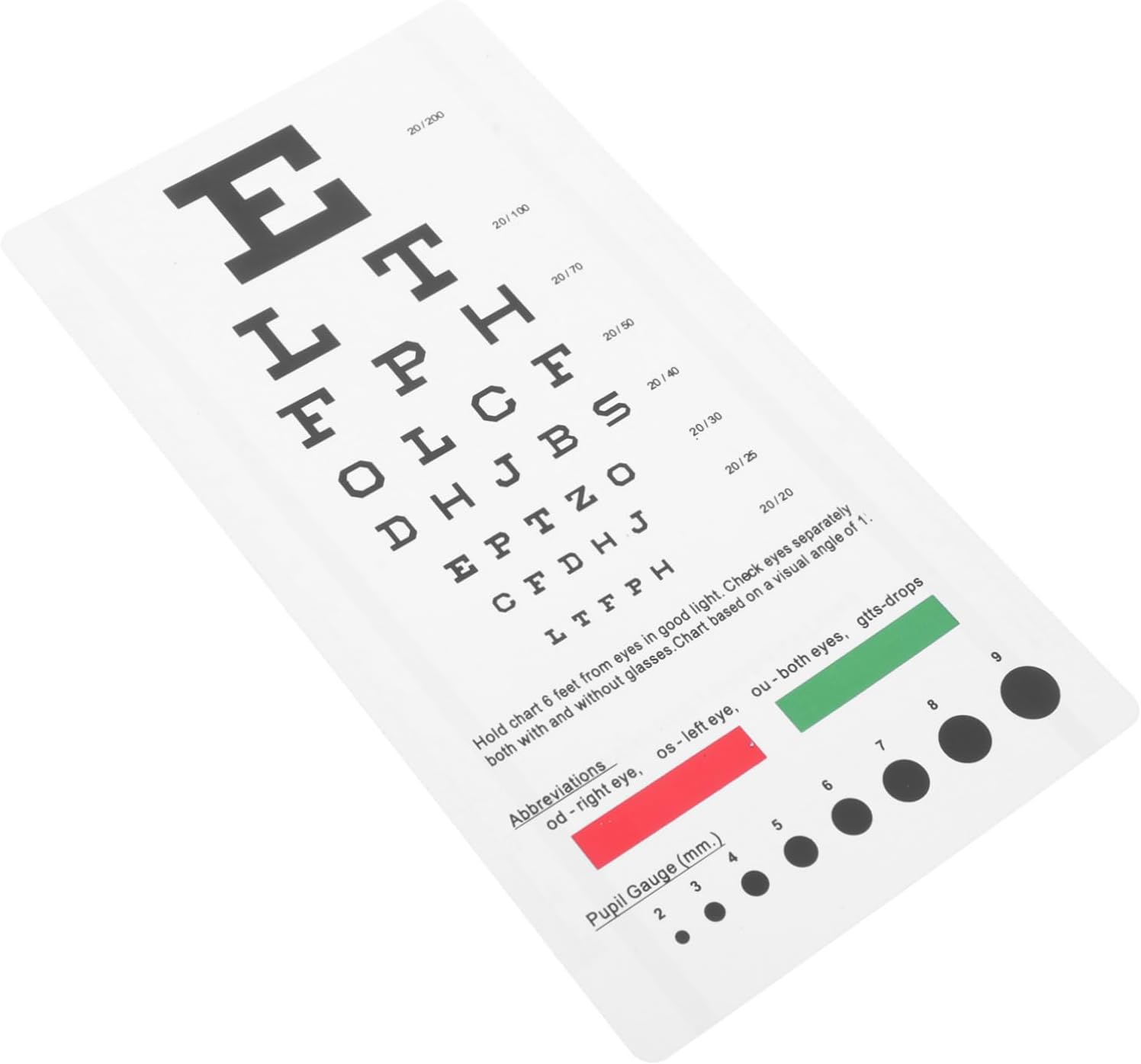 Solustre Eye Chart Set Eye Reading Chart Low Vision Eye | Desertcart EGYPT