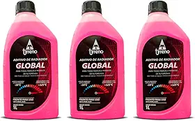 Kit 3 Litros Aditivo Radiador Global Rosa Pronto Para Uso Original Tirreno