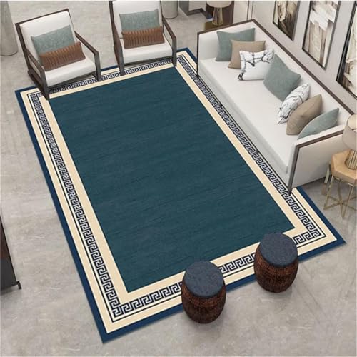 Alfombras para pasillos de sala de estar azul 60x90cm de estilo retro 2