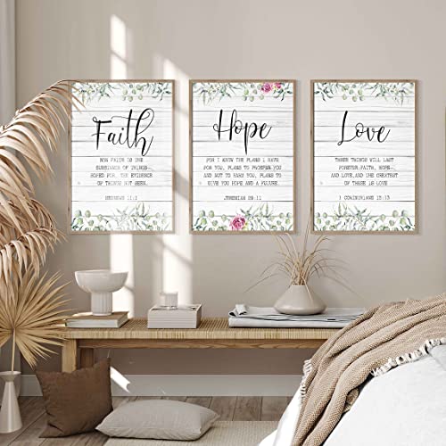 Biblspace Christian Wall Art Bible Verses Quotes Wall Decor 3 Piece Canvas Wall Art Religious Wall Art Christian Home Decor Inspirational Quotes Wall Canvas Art For Living Room 16X20 Inch Unframed #TOP5