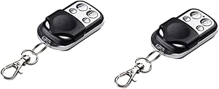 DOITOOL Garage Door Transmitter 2pcs 4 Buttons 315/433MHZ Garage Door Door Entry Transmitter (Black+Silver) Garage Remote
