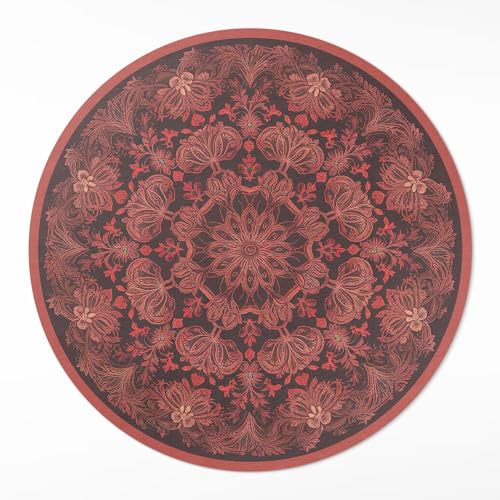 Tapis de sol salon en vinyle imprimé tropical rond ø70 cm durable - 2