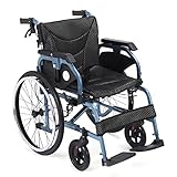 Medwarm Aluminum Lightweight Wheelchairs with Handbrakes, Wheelchairs for Adults, Self-propelled Whe