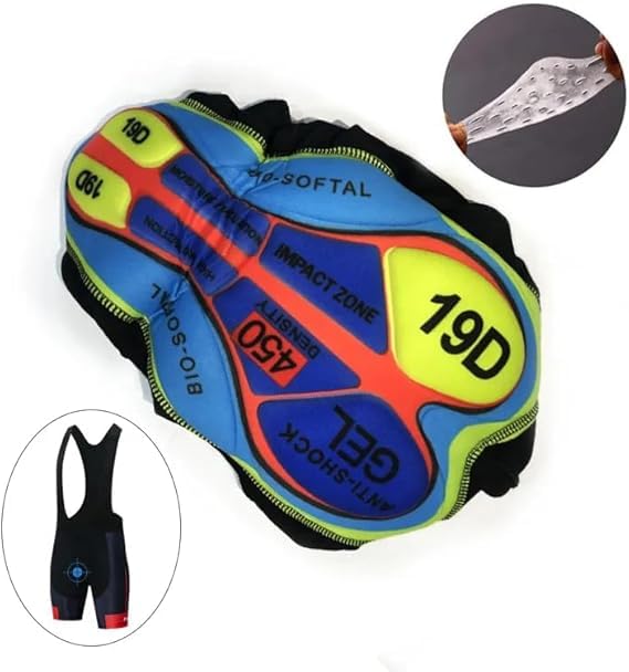 LIFE ESSENTIALS Abbigliamento Ciclismo Set Manica Corta Tuta Ciclismo Uomo Completo Ciclismo Estivo Per Bici Bianco Con Pantaloncini Imbottiti in Gel Traspirante e Ad Asciugatura Rapida
