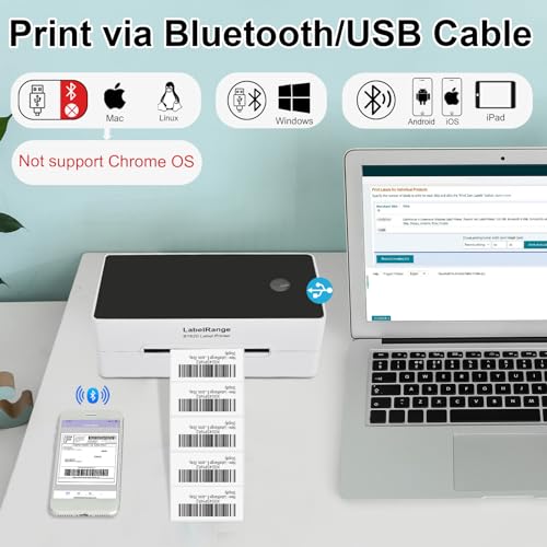 Labelrange BT620 Ecommerce Shipping Label Printer, Thermal 4X6 Label Printer, 300 Dpi, Bluetooth & Usb thumb #3