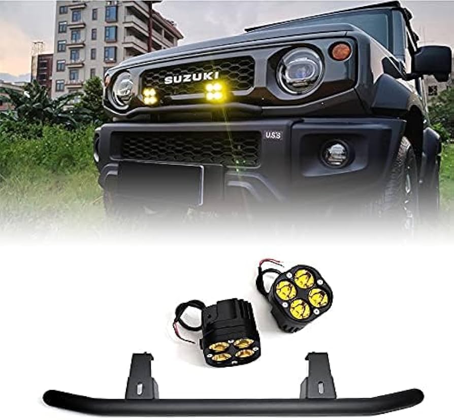 【激安】社外グリル　LED付　スズキ　ジムニー　JB64 JB74 Amazon.co.jp: Niceffort 新型スズキジムニー フロントグリル 増設LED