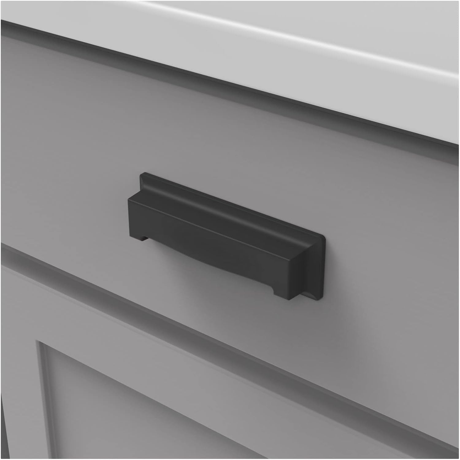 Hickory Hardware 1 Pack Solid Core Kitchen Cabinet Pulls, Luxury Cabinet Handles, Hardware for Doors & Dresser Drawers, 3 Inch & 3-3/4 Inch (96mm) Hole Center, Stainless Steel, Studio Collection