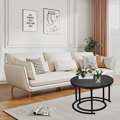 Modern Nesting Coffee Table Set for Living Room, Office, Balcony