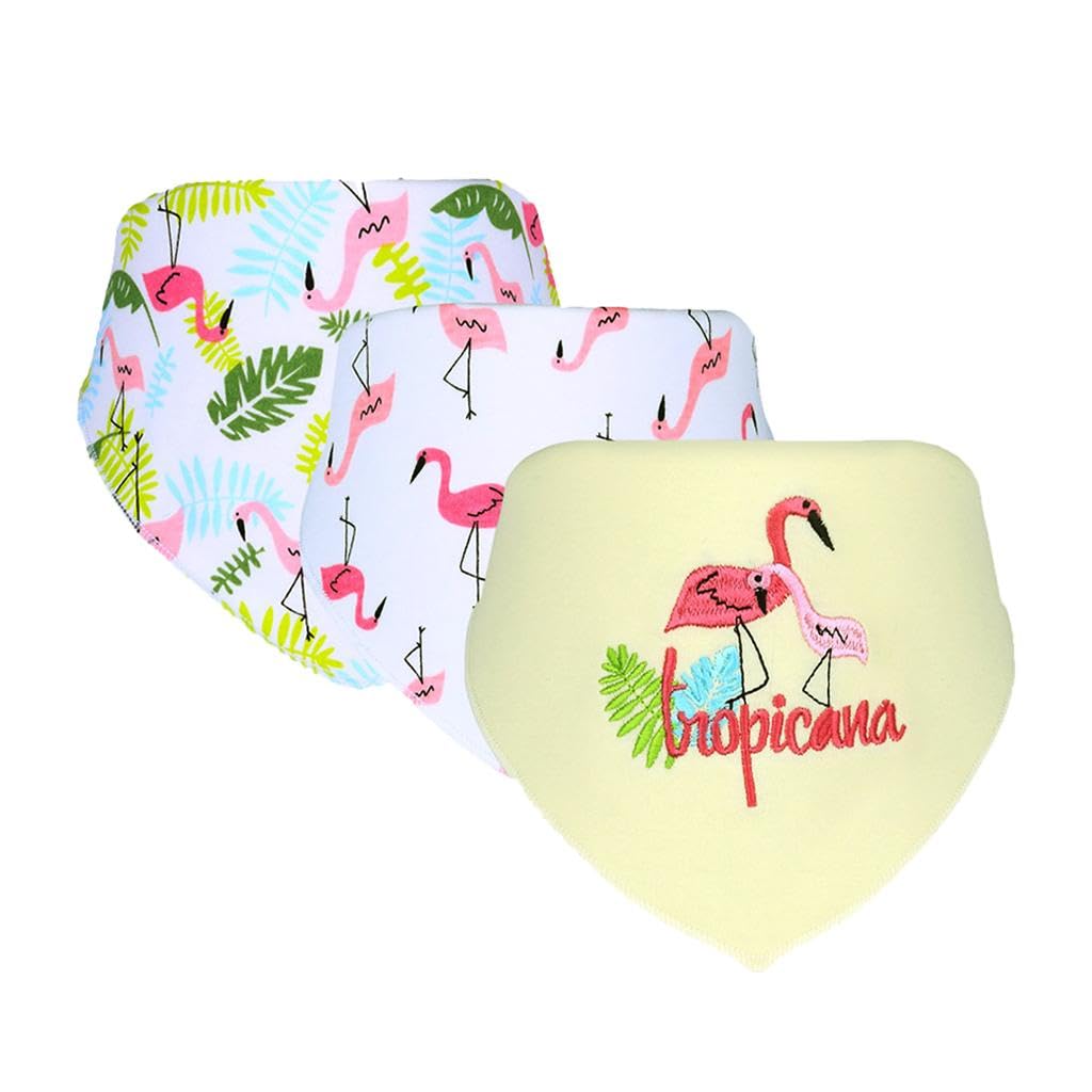 ™ Baby Feeding Head Scarf Towel Bib Bandana Saliva Triangle Dribble Flamingo | Baby Bibs & Burp Cloths | Feeding-image-40