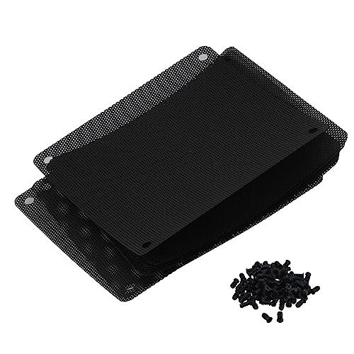 BQLZR 120mm PVC Black PC Cooler Fan Filter Case Cover Computer Mesh Pack of 10