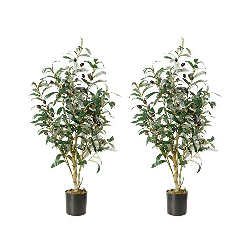 Treeish DÃ©cor Artificial Tree Fake Tree Fake Olive Plants Artificial Olive Tree Artificial Indoor Tree Fake Plant Artificial Plants in Pots (Count of 2)