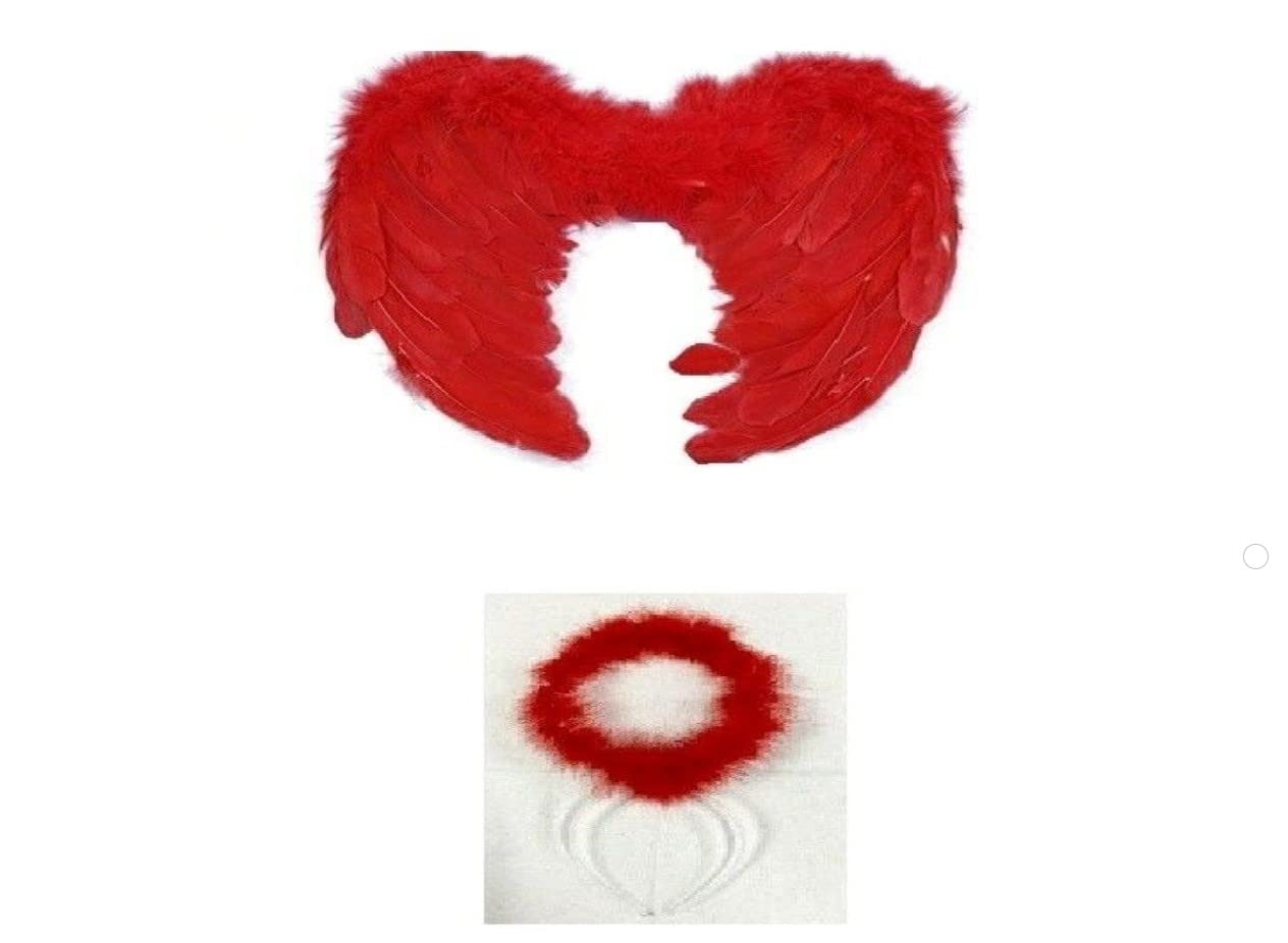 Lizzy Ladies ANIMAL FANCY DRESS TUTU with EARS BOW TAIL SET for Halloween Hen Party Fancy Outfit Tutu Skirt Full Set Plain (Wings + Halo + Tutu) Red - Image 4