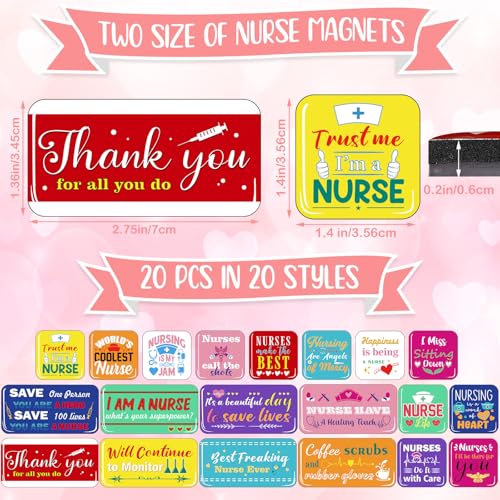 Set de 20 imanes decorativos para enfermeras miniatura 4