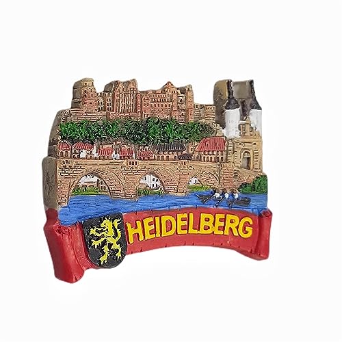 Imán decorativo Heidelberg Germany de resina 3D miniatura 5