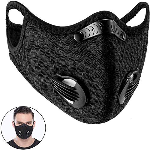 WISREMT Cycling Face Mask, Nylon Spandex Activated Carbon Windproof Dust-Proof Lightweight Breathable Quick