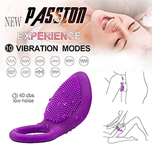 fantaxi Anel de silicone Phallus 10 modos de vibração Massagem multidental Brinquedo de climax sexua