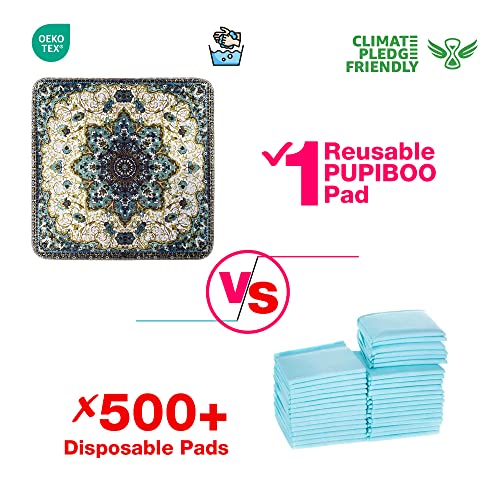 Image of PUPIBOO Washable Pee Pads for Dogs and Cats - Super Absorbent Reusable Puppy Training Pads - 100% Waterproof, Leak-Proof & Non-Slip Whelping Pads for Pet Housebreaking