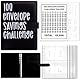 100 Briefumschläge Herausforderungsbinder, Sparen Herausforderung, Umschlag Geld Sparen 5050, Sparbuch Easy Money Budgeting, Cash Binder Mit Umschlag Budget (Schwarz)