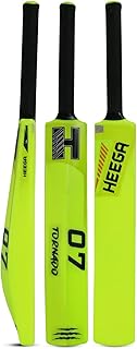 Heega Tornado 07 Premium Heavy Duty Plastic Tennis Cricket Bat for Men, Women & Children Gully, Tournament Match Lightweight Size 5 Hard Plastic Bat Red 1 Piece
