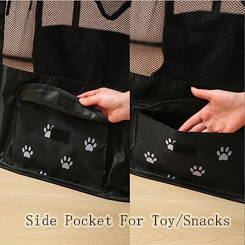 Foldable Pet Playpen Puppy Play Pen for Indoors Cute Small Dog Playpen Sturdy Playpen for Cats Outdoor xl Black  Cucciolini Doodles Foldable pet playpen puppy play pen for indoors cute small dog playpen sturdy playpen for cats outdoor xl black   cucciolini doodles