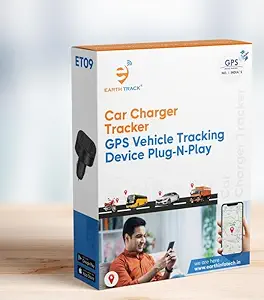 Earthtrack Car Charger Tracker GPS Vehicle Tracking Device Play-N-Play with 1-Year SIM Data