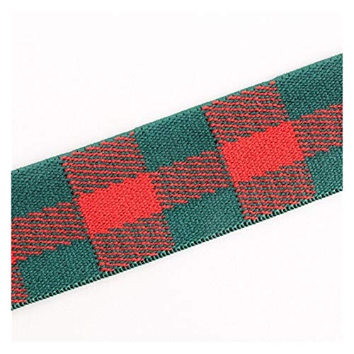 HLWJ 25mm Rubber Band Lattice Camouflage Stripe Elastic Band Elastic Band Ribbon for Sewing Trim Waist Band Garment Accessory 1meter (Color : Red Green, Size : 1M)