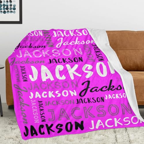 Personalized Name Blanket Customized Baby Blankets for Girls Boys Adults Monogrammed Blankets and Throws Christmas Birthday Mothers Fathers Valentines Day Gift