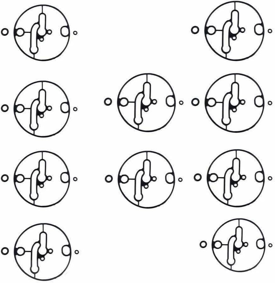 KAMA'AINA LIFE 10 Pcs Gasket-Float Bowl, Compatible with O-Ring, Inlet Seal Repair Kit, Nikki Carburetors