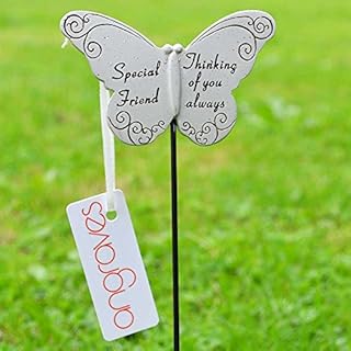 Angraves Thinking of Special Friend Butterfly Memorial Tribute Stick Graveside Plaque