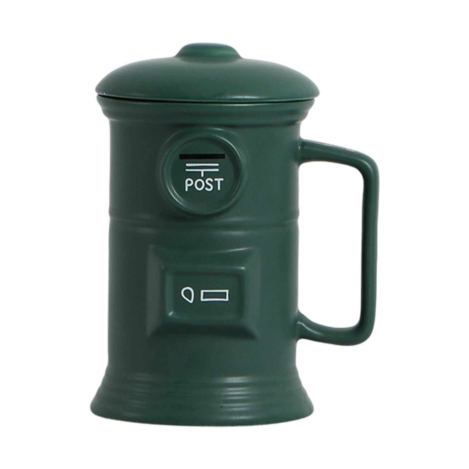 carotoe Creative Mailbox Shape Coffee Mug with Lid and Handle for Hot and Cold Beverages Container and Practical Everyday Use Dishwasher Safe Coffee Mug