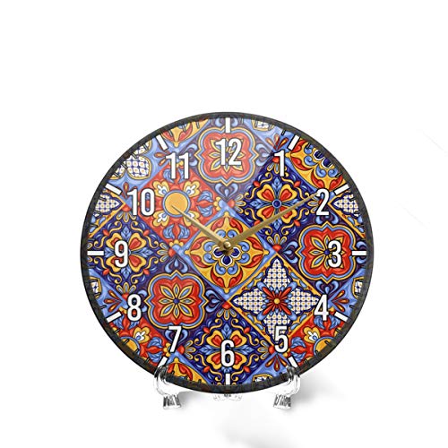Blueangle Mexican Ceramic Tile Pattern Wall Clock For Living Room Bedroom Office Home Decorations (12 Inch) #TOP6