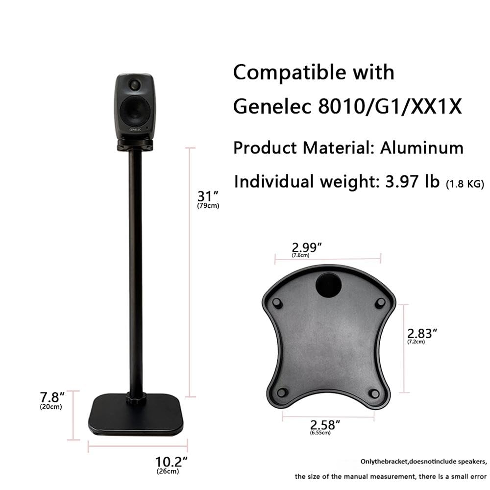 Amazon | Zgouo スピーカースタンド Genelec 8010/G1/G One/8010A/8310