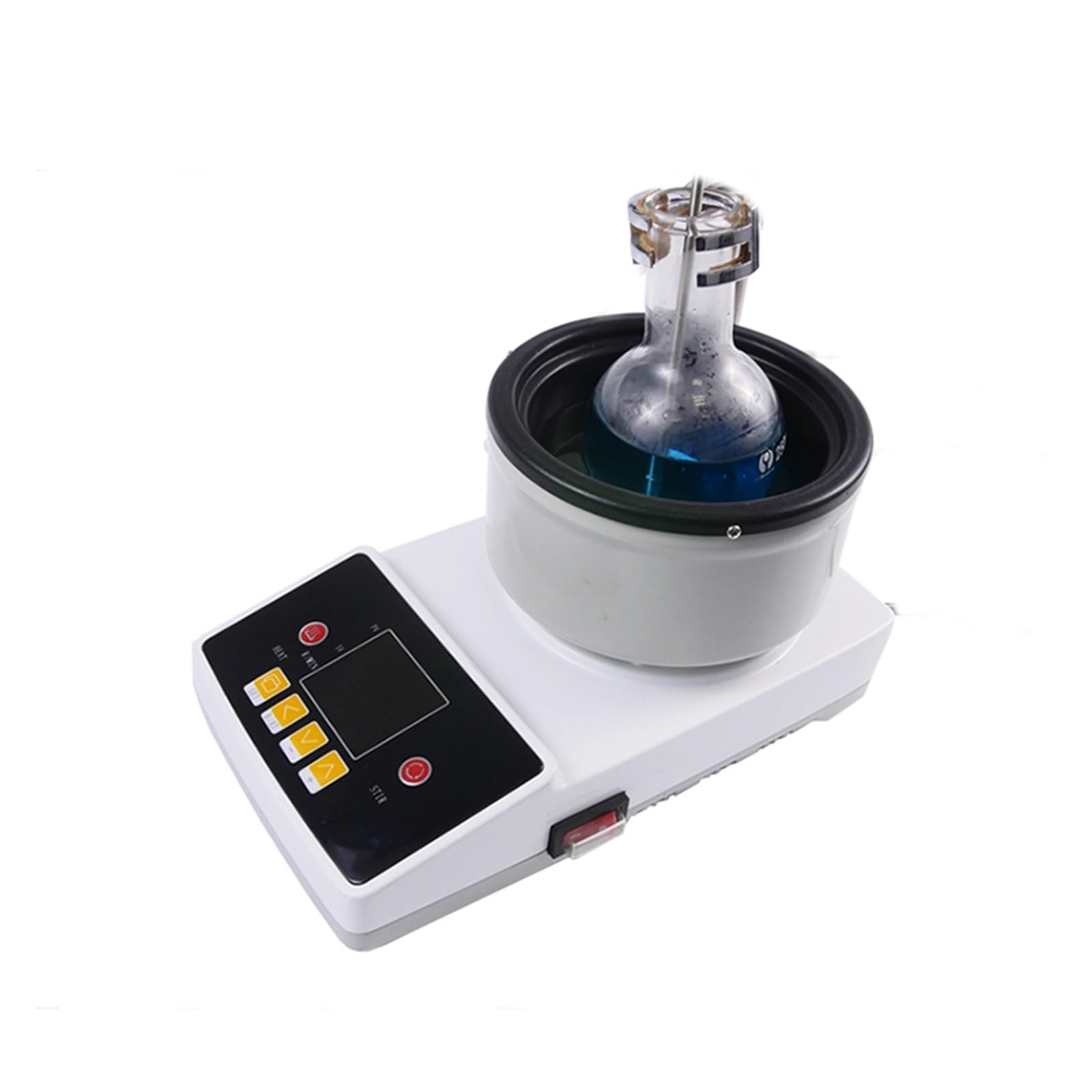 Baño María, Baño de agua/aceite de laboratorio de 1800 rpm, 2000 ml, recipiente calefactor termostático de 2 l con agitador magnético