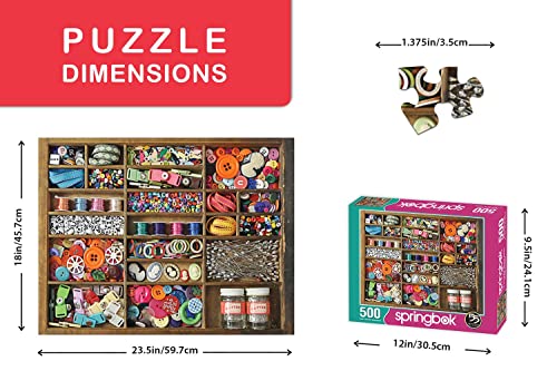 Springbok 33-01497 S 500 Piece Jigsaw Puzzle The Sewing Box thumb #2