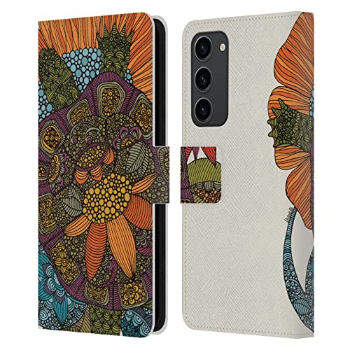 Carcasa cuero Samsung Galaxy S23+ 5G Valentina Tarquien tarjetero y flores