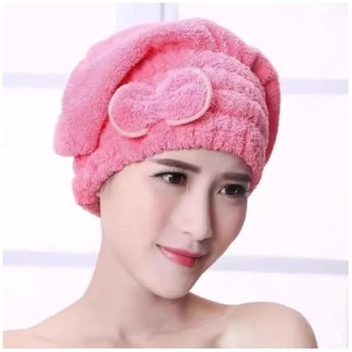 Touca Toalha de Banho Super Absorvente de Microfibra Seca Cabelo (lilás)