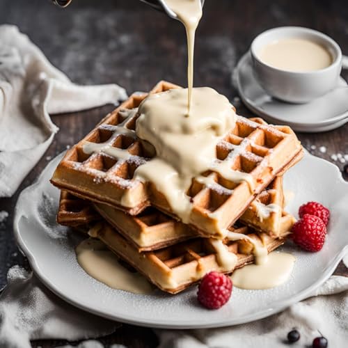 Weiße Schokolade Dessertsauce | Verführerischer Topping in einer 600g - Flasche | Delicia Dessertsoße - Vielseitige Verwendung - Entfalten Sie Ihre Kreativität