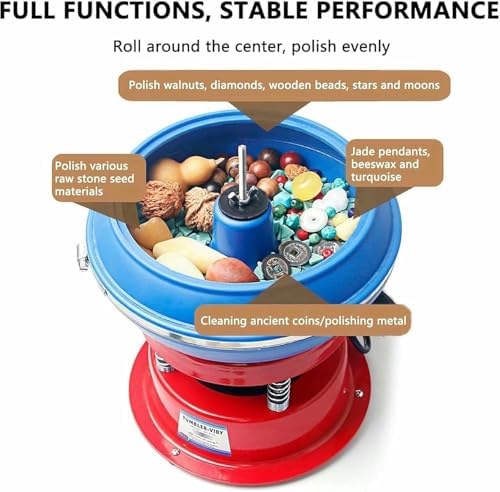 Electric Jewelry Polishing Vibratory Rock Tumbler Machine, Cylinder Grinder for Jade & Gemstone Polishing, Professional Vibrating Polisher for Jewelry Making