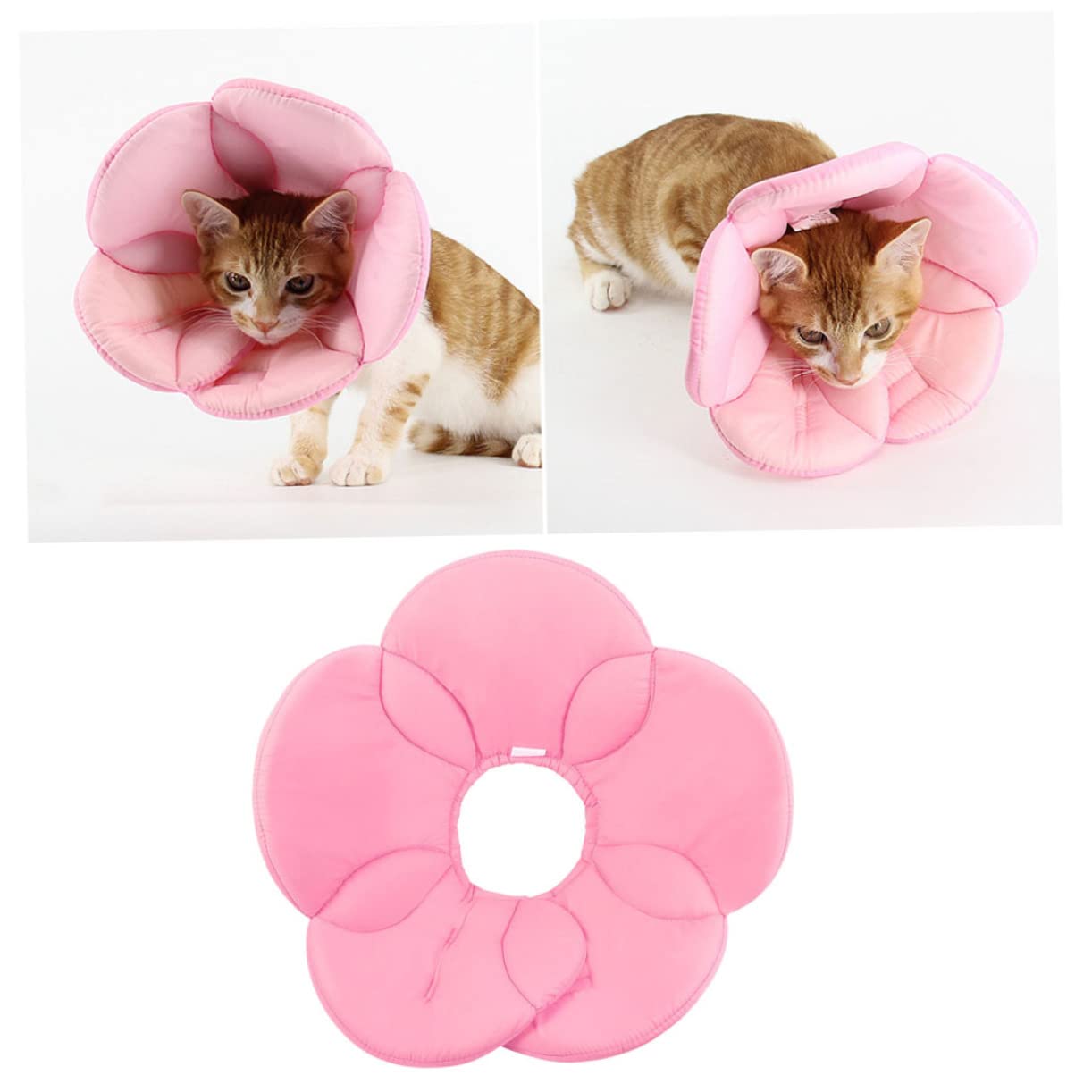 Toddmomy Collier Élisabéthain Forme De Fleur pour Chiens Et Chats Collerette De Anti-léchage Rose