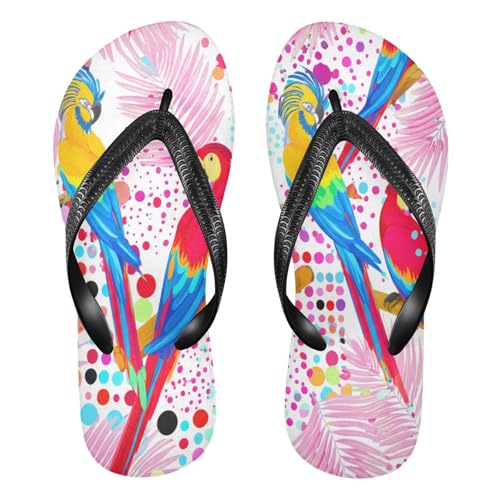 STAYTOP Colorful Parrots Flip Flops Sandals of Men's & Women's,Sandals Beach Slippers Shower Slides