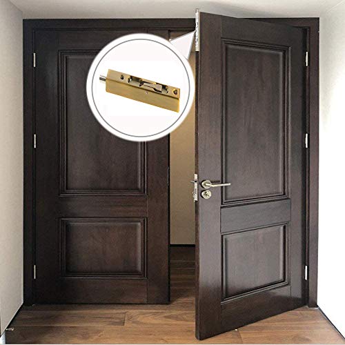 Door Flush Bolt –6" Stainless Steel Flush Bolt,Concealed Security Door Lock,Concealed Slide Lock Bolt,Lever Action Flush Bolt For French Doors,Composite Doors,Wood Doors（2 Pcs） (Antique Brass) #TOP5