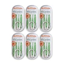 Vital Choice Wild Sardines in Extra Virgin Olive Oil, 2-Oz Tins Pack of 6
