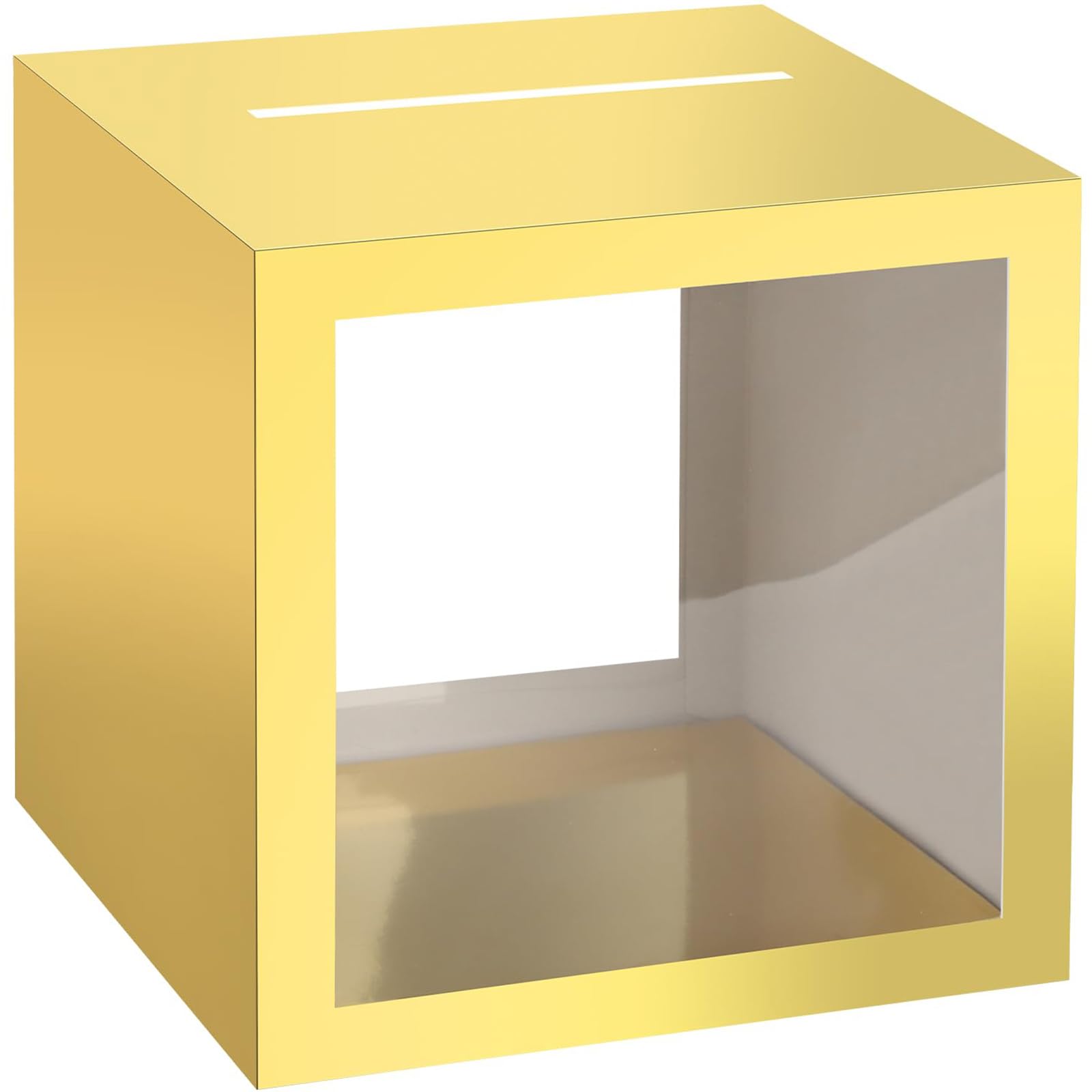 Gold Card Box Wedding Favors Gift Card Boxes Post Box Cardboard Receiving Money Box Holder for Wedding Reception, Baby Showers, Anniversary, Birthday Party, Retirement, Graduation Envelope Holder