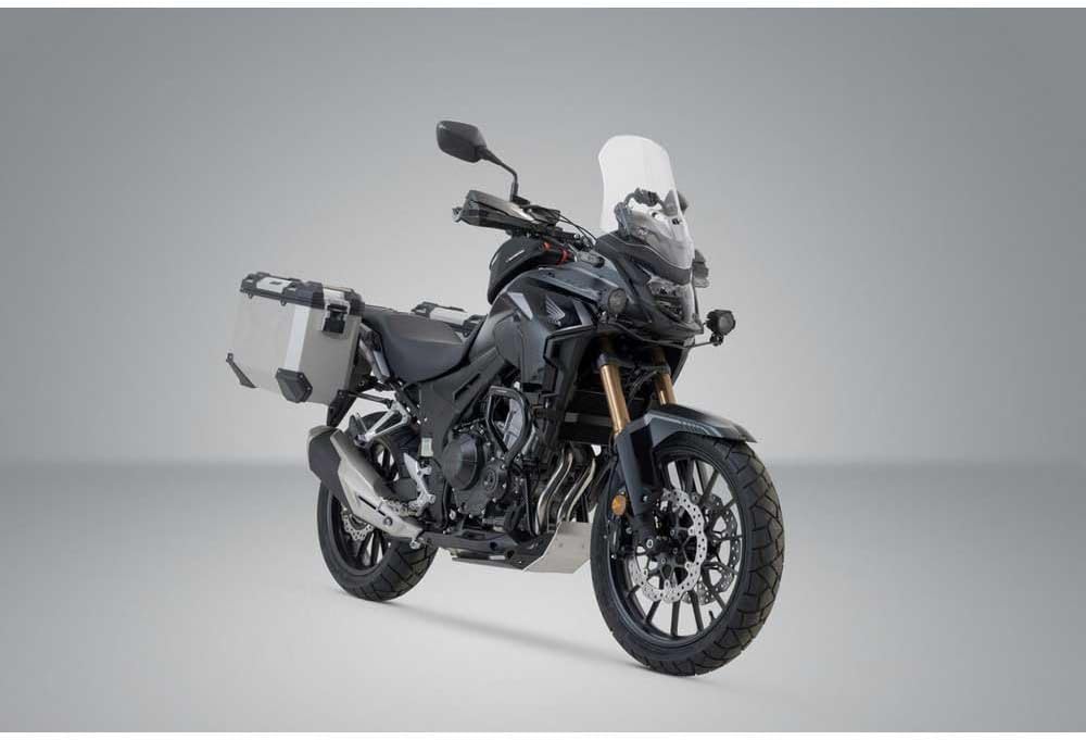 SW-MOTECH TRAX ADV aluminium case system Silver. 37/37 l. CB500X, CB500F / CBR500R (-15). | KFT.01.400.70001/S